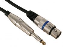Cable professionnel xlr, xlr femelle vers jack mono 6.35mm (10m) (PAC112)