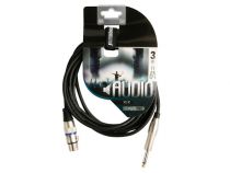 Cable professionnel xlr, xlr femelle vers jack mono 6.35mm (3m) (PAC110)