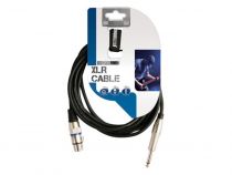 Cable professionnel xlr, xlr femelle vers jack mono 6.35mm (3m) (PAC110)