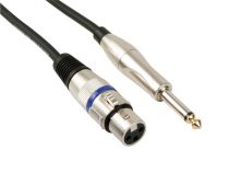 Cable professionnel xlr, xlr femelle vers jack mono 6.35mm (6m) (PAC111)