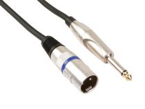 Cable professionnel xlr, xlr male vers jack mono 6.35mm (1.5m) (PAC116-1)