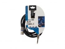 Cable professionnel xlr, xlr male vers jack mono 6.35mm (6m) (PAC116)