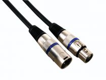 Cable professionnel xlr, xlr male vers xlr femelle (10m noir) (PAC123)