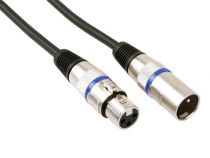 Cable professionnel xlr, xlr male vers xlr femelle (1m noir) (PAC120)