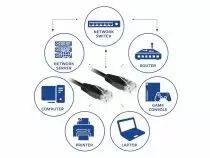 Câble réseau CAT6 U/UTP, CCA, 10m, noir (IM8910)