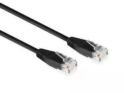 C�ble r�seau CAT6 U/UTP, cuivre, 15m, noir (ACTAC4015)