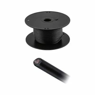 C�ble tens�  Eclairage sur cable tendu  Corduo 100m noir 2,5qmm isol� (94594)