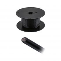 Câble tens°  Eclairage sur cable tendu  Corduo 100m noir 2,5qmm isolé (94594)