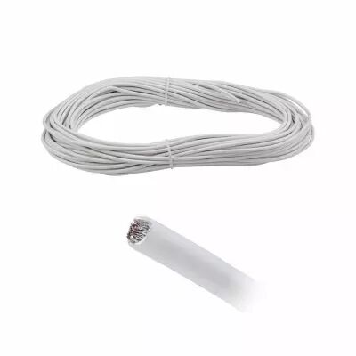 C�ble tension  Eclairage sur cable tendu  Corduo 20m Blc 2,5qmm isol� (94591)