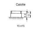 Calotte 15x15 vert transparent