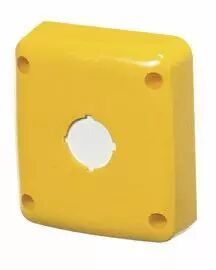 Calotte 85x75 mm predisposee pour bouton-poussoir jaune