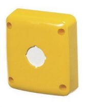 Calotte 85x75 mm predisposee pour bouton-poussoir jaune