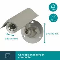CAM&Eacute;RA ANALOGIQUE - SUBMERSIBLE - CYLINDRIQUE - 750 LIGNES TV (CAMCOLBUL2N1)