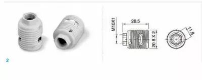 capuchon: filetage m10x1 avec arret et isolation (pour classe 2)