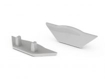 Capuchon en abs pour profilé led alu-corner - sans trou de câble - gris (EC-E1)
