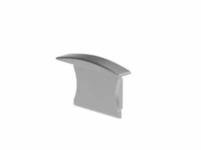 CAPUCHON EN ALUMINIUM POUR PROFIL� POUR RUBAN LED RECESSED SLIMLINE 15 mm - SANS TROU DE C�BLE - ARGENT (EC-RSL15-H3)