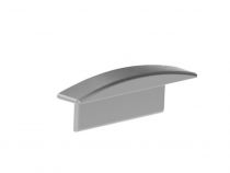 Capuchon en aluminium pour profilé pour ruban led recessed slimline 7 mm - sans trou de câble - argent (EC-RSL7-H3)