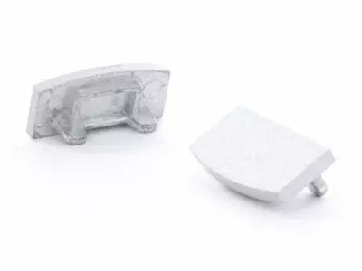 CAPUCHON EN ALUMINIUM POUR PROFIL� POUR RUBAN LED SLIMLINE 7 mm - SANS TROU DE C�BLE - ARGENT (EC-SL7-H3)