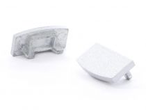 CAPUCHON EN ALUMINIUM POUR PROFILÉ POUR RUBAN LED SLIMLINE 7 mm - SANS TROU DE CÂBLE - ARGENT (EC-SL7-H3)