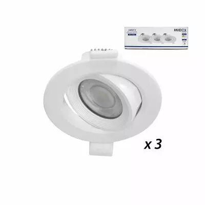 CARAT II SPOT DIAM 90MM BLC 5W 3000K DIM + CONNECT PACK DE 3 (100352)