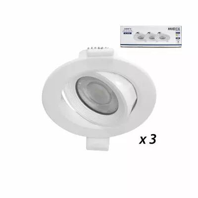 CARAT II SPOT DIAM 90MM BLC 5W 4000K DIM + CONNECT PACK DE 3 (100353)