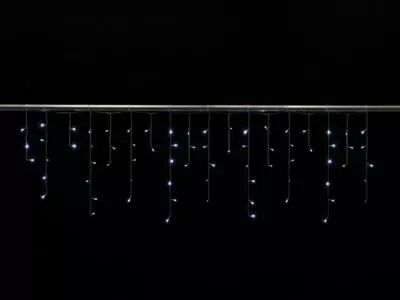 Cascade Light LED - 2 x 0,6 m - 72 lampes blanches - fil transparent - modulateur - 24 V (CS-LED-2X0.6-24V-W)