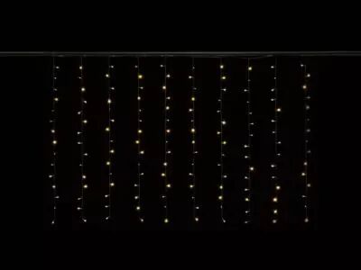 Cascade Light LED - 2 x 1.3 m - 150 lampes blanc chaud - fil transparent - 24 V (CS-LED-2X1.3-24V-UW-T)