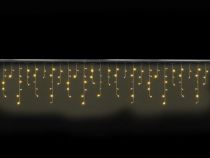 Cascade Light LED - 4 x 0,6 m - 144 lampes blanc chaud - fil transparent - modulateur (CS-LED-4X0.6-24V-UW)