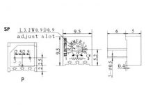 Cermet trimmer single-turn 10e (E010SP)