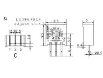 Cermet trimmer single-turn 10k (3386 -c 103) (K010SL)