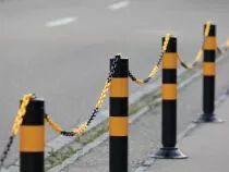 Cha&icirc;ne jaune/noir 8mm sur d&eacute;vidoir - 25m (SCR8Y)