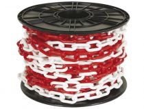 Chaîne rouge/blanc 8mm sur dévidoir - 25m (SCR8R)