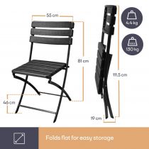 Chaise Pliante - Imitation Bois (FP165W)