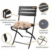 Chaise Pliante - Imitation Bois (FP165W)