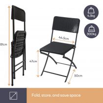 CHAISE PLIANTE - IMITATION ROTIN (FP165R)