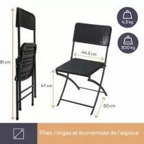 CHAISE PLIANTE - IMITATION ROTIN (FP165R)