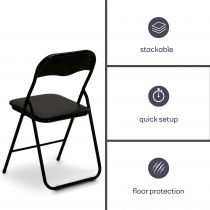 CHAISE PLIANTE - NOIR (FP168B)