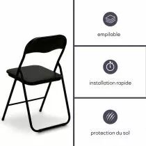CHAISE PLIANTE - NOIR (FP168B)