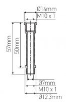 Chandelle en Laiton décolleté, longueur 50 mm (309453)