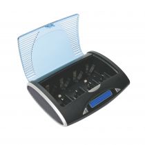 Chargeur/déchargeur rapide universel pour accus nimh avec afficheur lcd et sortie usb (VLE4)