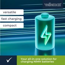Chargeur/déchargeur rapide universel pour accus nimh avec afficheur lcd et sortie usb (VLE4)