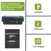 Chargeur/déchargeur rapide universel pour accus nimh avec afficheur lcd et sortie usb (VLE4)