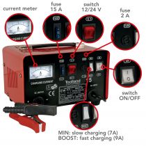 Chargeur pour accus à l\'acide plomb 12/24v - avec fonction boost - 9a (AC15)