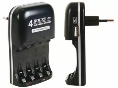 Chargeur rapide pour accus nimh avec sortie usb (VLE2)