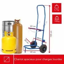 CHARIOT PORTE-BOUTEILLE DE GAZ (QT118)