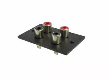 Chassis carre femelle rca - nickel (CA067)