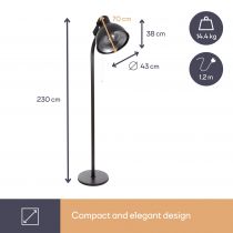 Chauffage De Terrasse - Sur Pied - 2000 W - Lanterne (PHS2000-R)