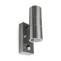 CLAIRETTE D/I APPL 2 X GU10 CYLINDRIQUE + DETEC IP44 INOX 316L (700380)