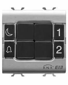Clavier - � encastrer - 4 canaux - 2 modules - blanc - chorus