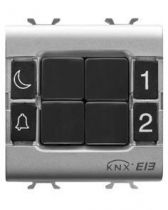 Clavier à encastrer - 4 canaux easy - 2 modules - blanc - chorus